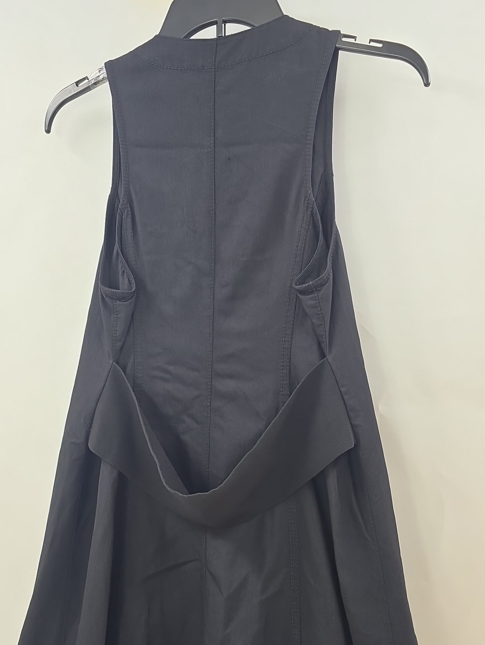 Proenza Schouler Black Sleeveless Button-Front Midi Dress with Silver Buttons - Picture 10 of 16